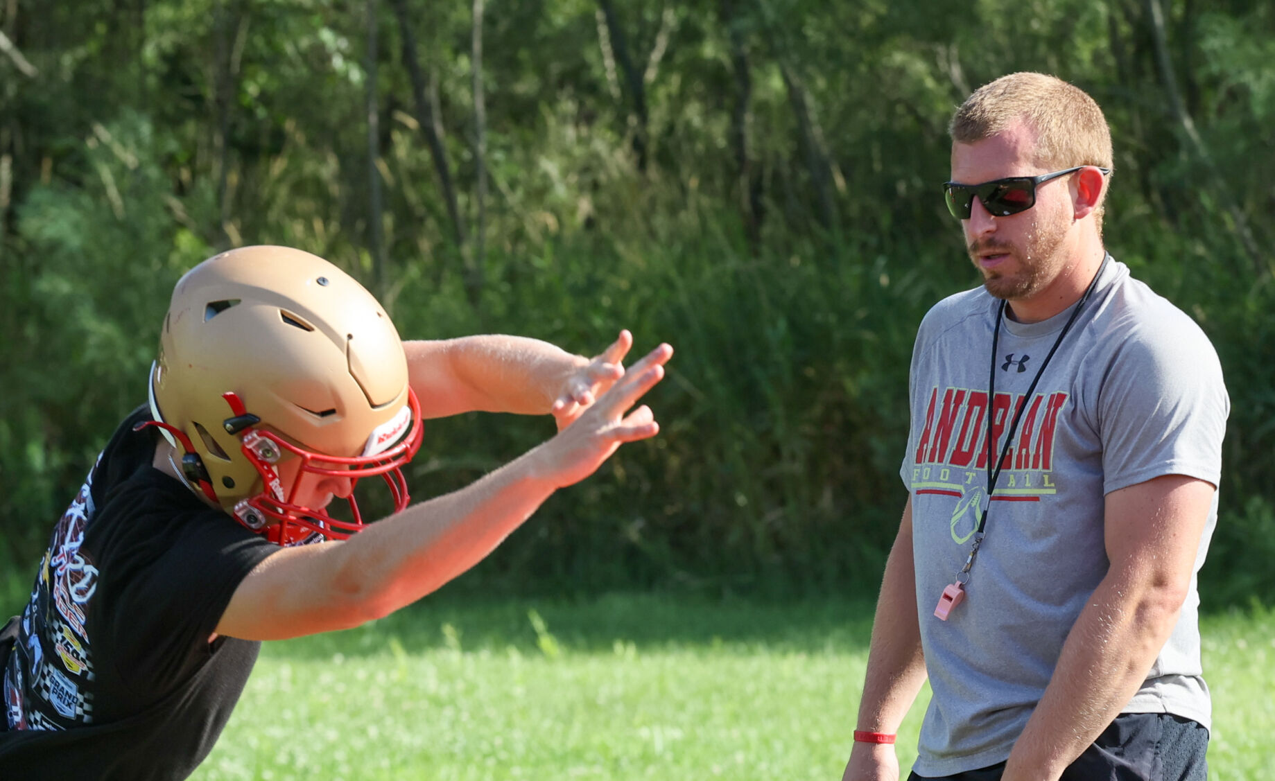 Andrean football practice